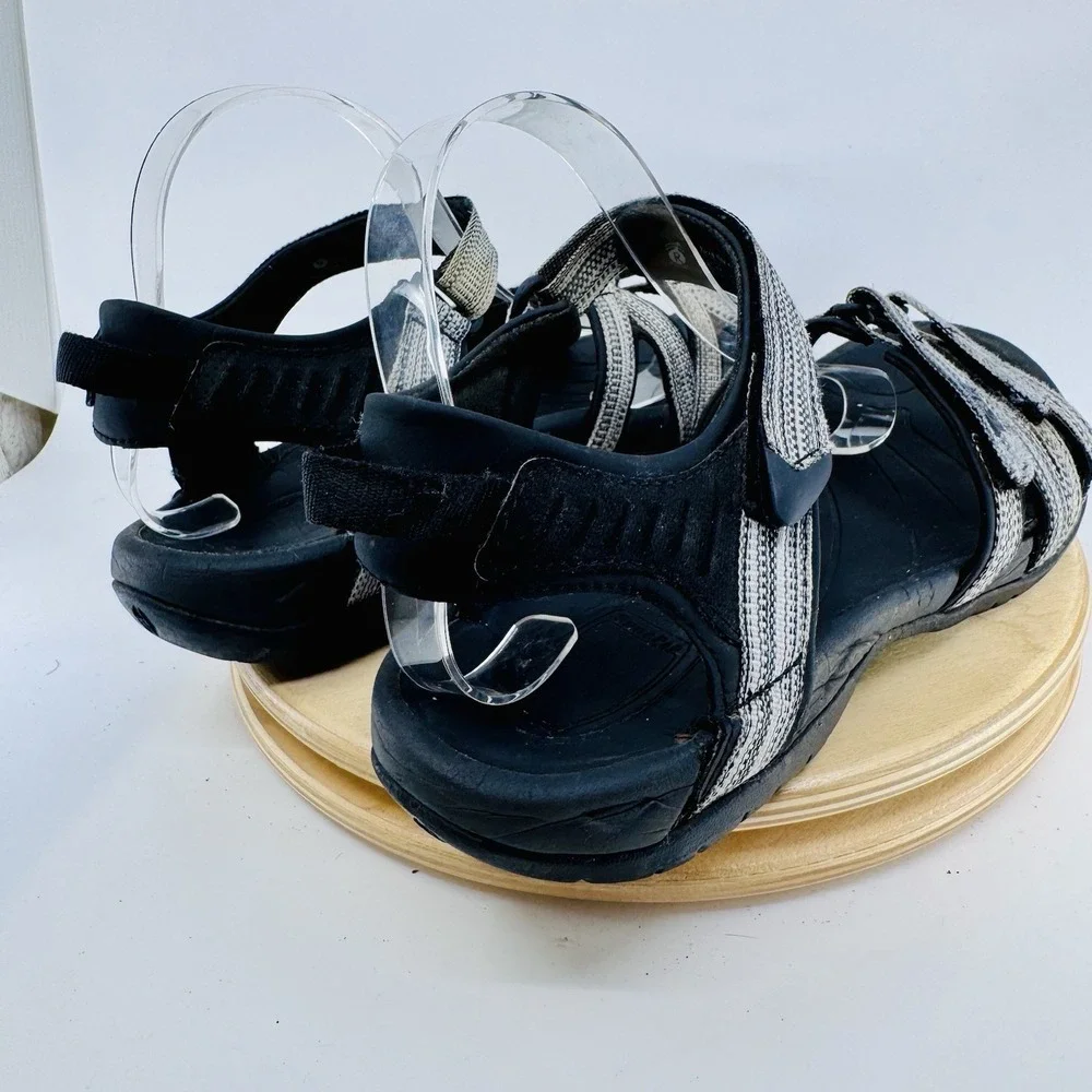 Teva‎ Elzada Web Sandals Womens 11 Gray Black Strappy Comfort Outdoor Shoes